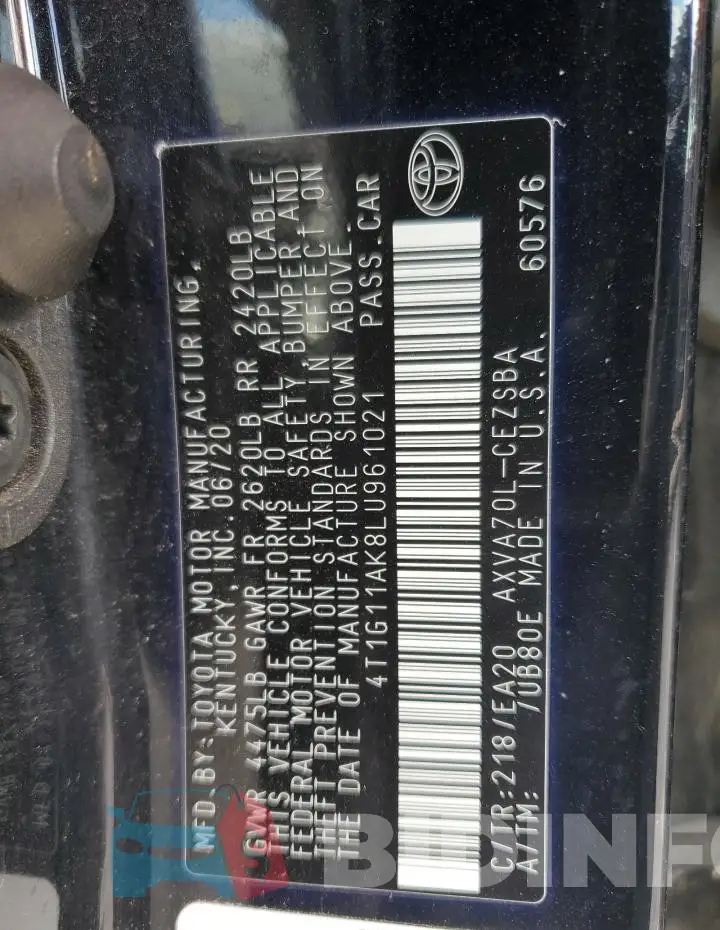 4T1G11AK8LU961021 Photo# 12