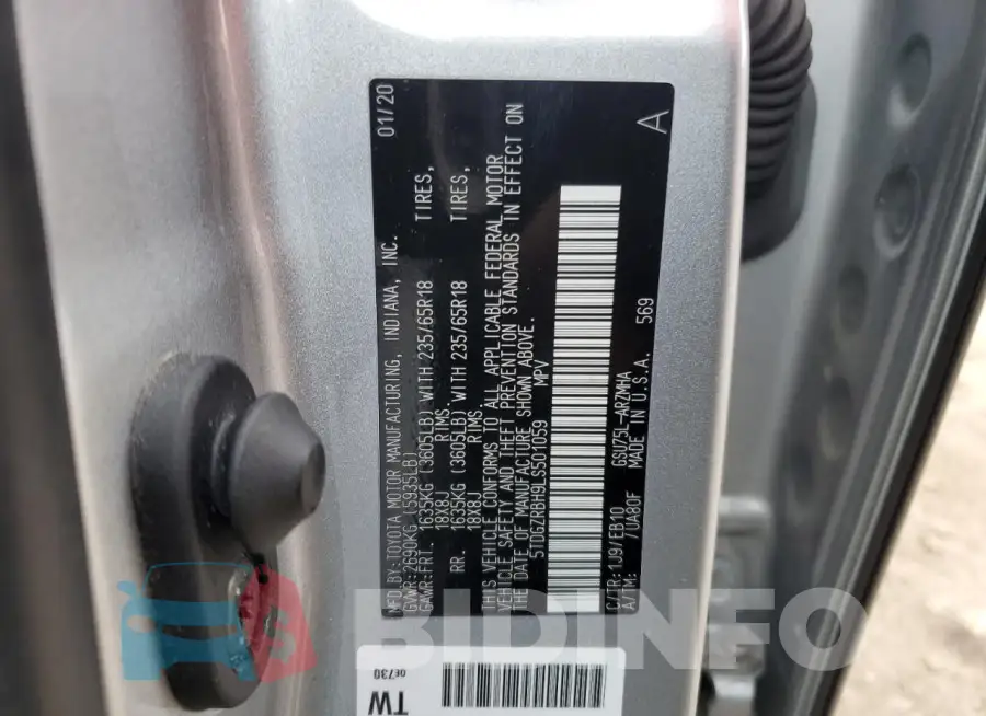 5TDGZRBH9LS501059 Photo# 13