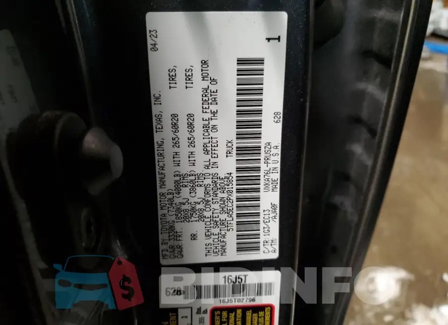 5TFLA5EC2PX015854 Photo# 12