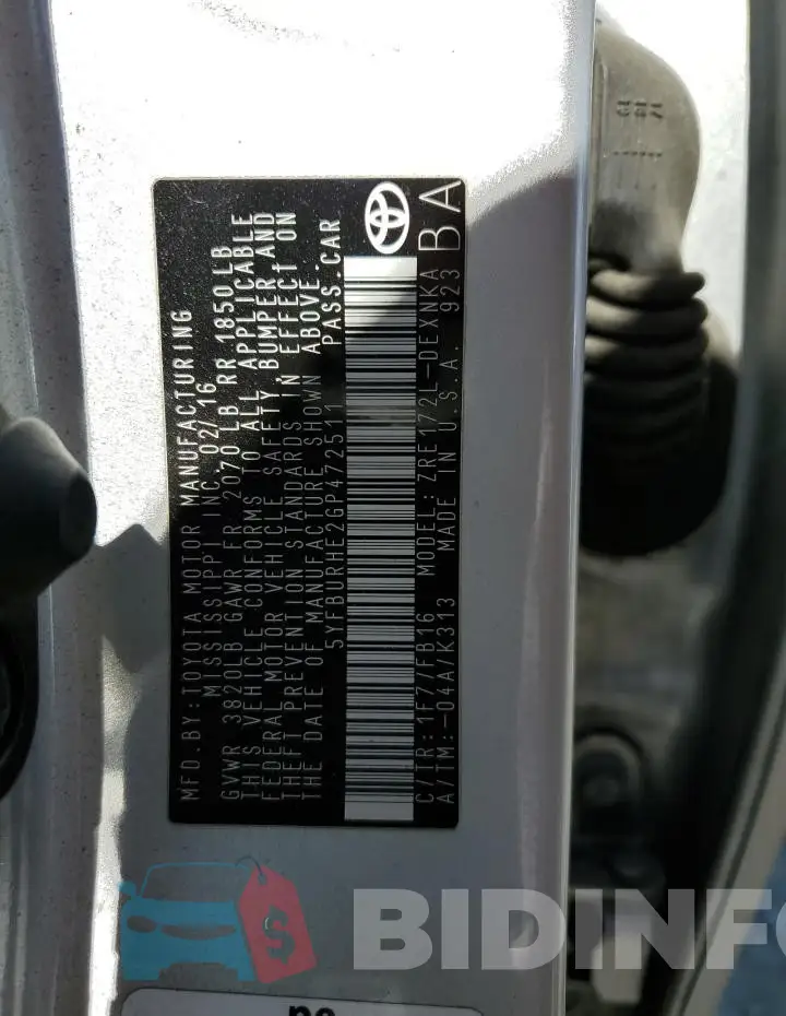 5YFBURHE2GP472511 Photo# 12