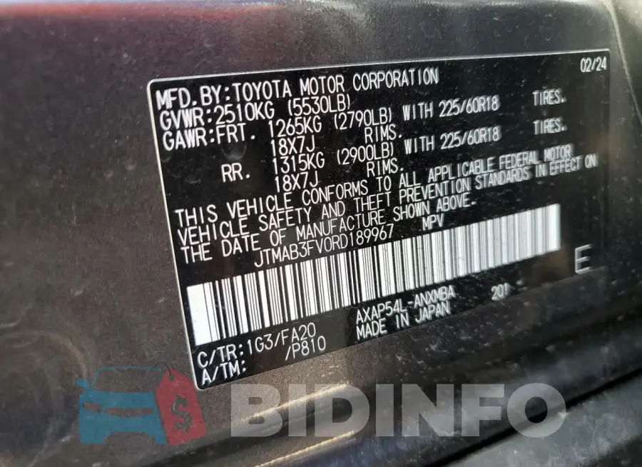 JTMAB3FV0RD189967 Photo# 13