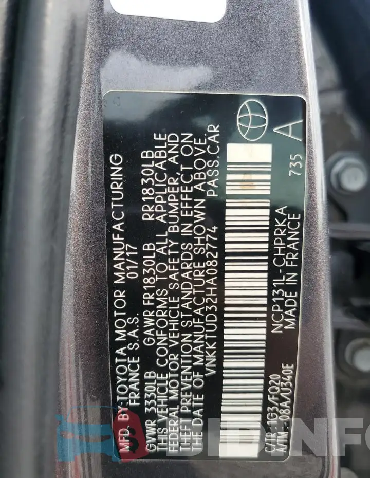VNKKTUD32HA082774 Photo# 13
