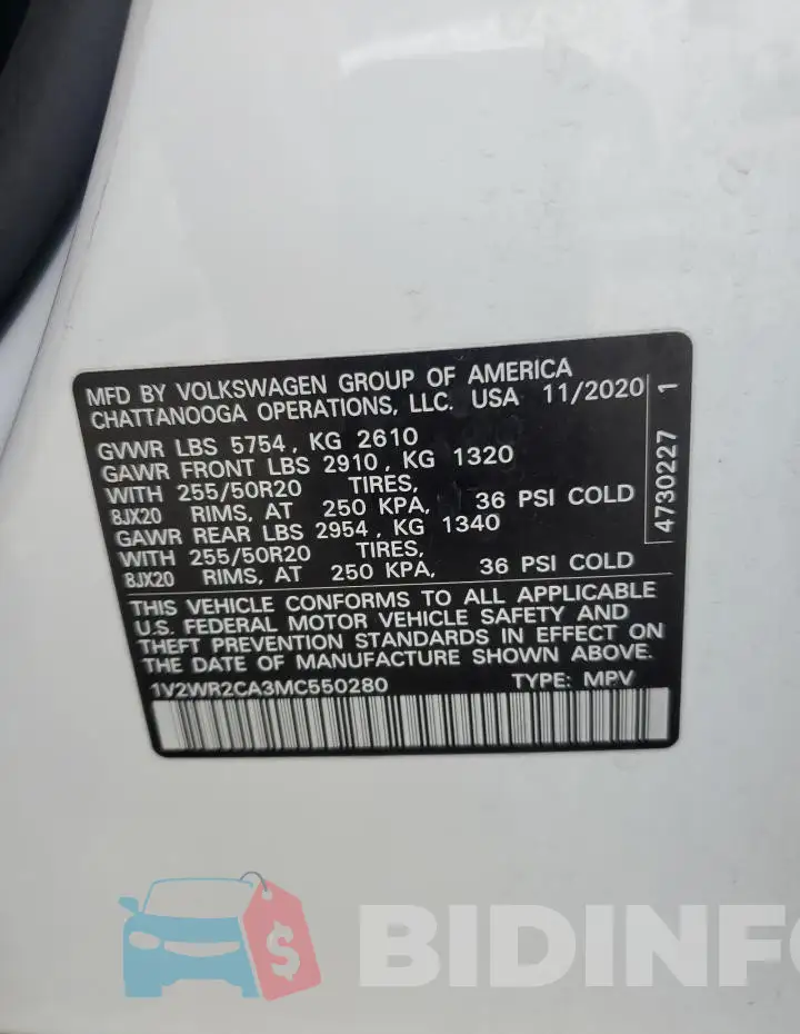 1V2WR2CA3MC550280 Photo# 13