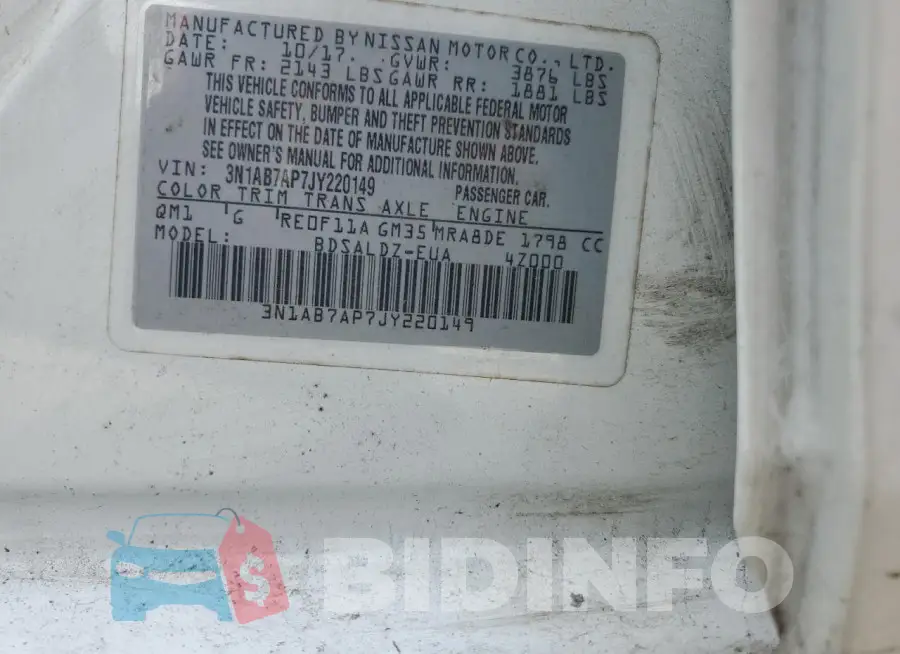 3N1AB7AP7JY220149 Photo# 13