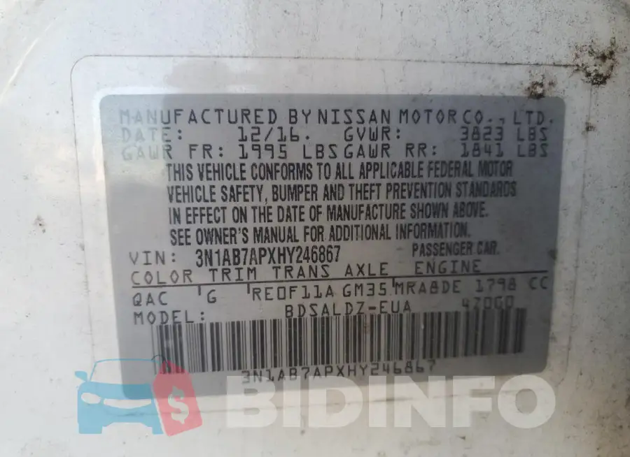 3N1AB7APXHY246867 Photo# 12