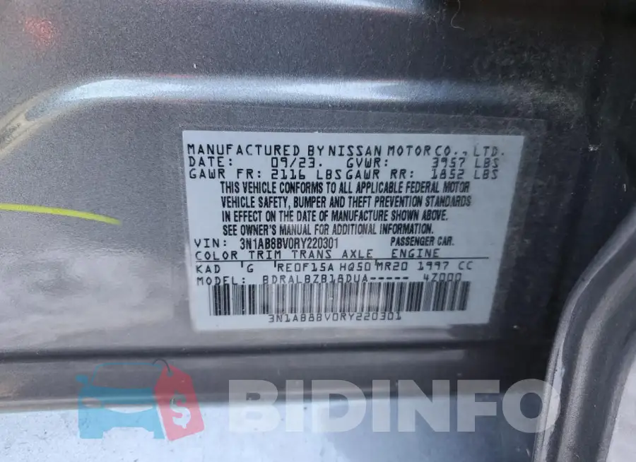 3N1AB8BV0RY220301 Photo# 12