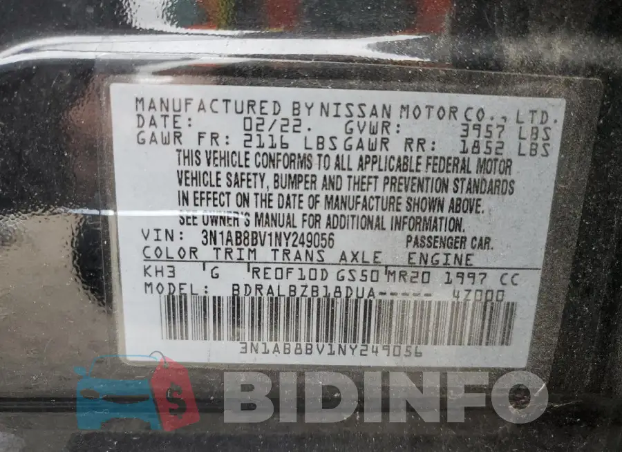 3N1AB8BV1NY249056 Photo# 13