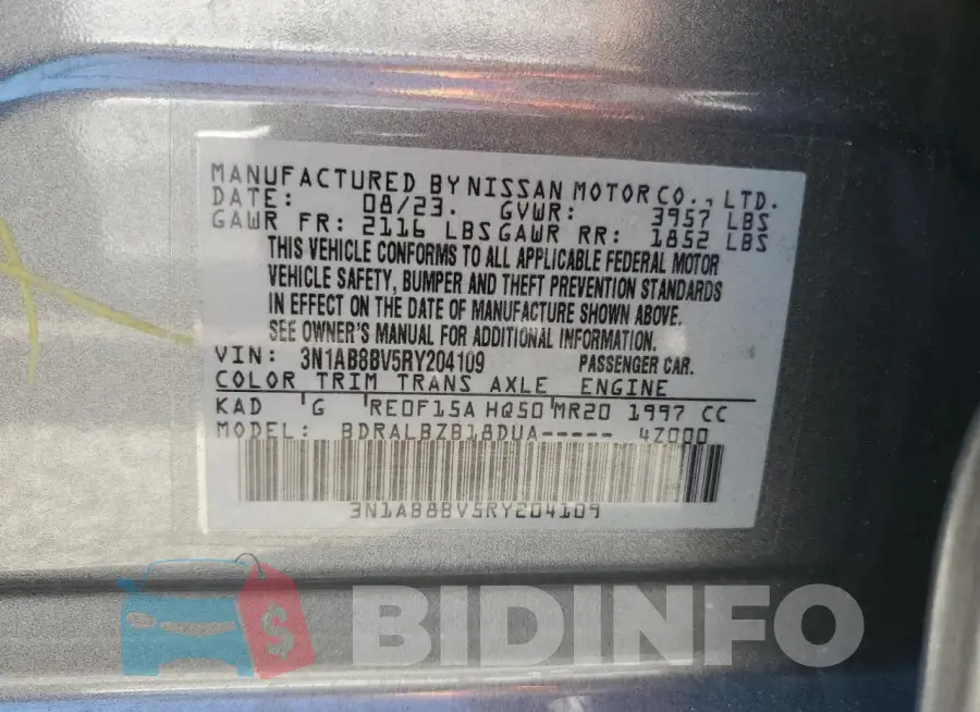 3N1AB8BV5RY204109 Photo# 12