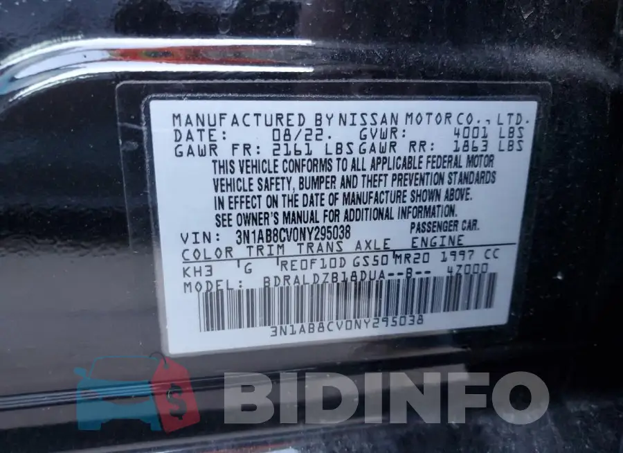 3N1AB8CV0NY295038 Photo# 12