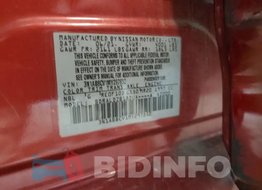 3N1AB8CV1MY297850 Photo# 13