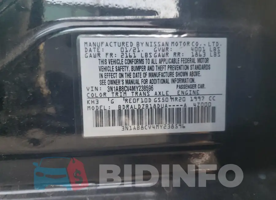 3N1AB8CV4MY238596 Photo# 12
