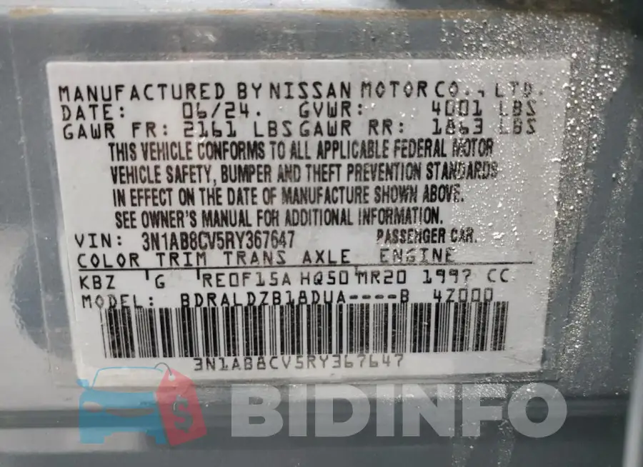 3N1AB8CV5RY367647 Photo# 13