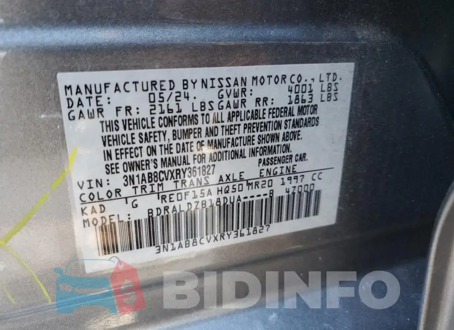 3N1AB8CVXRY361827 Photo# 12