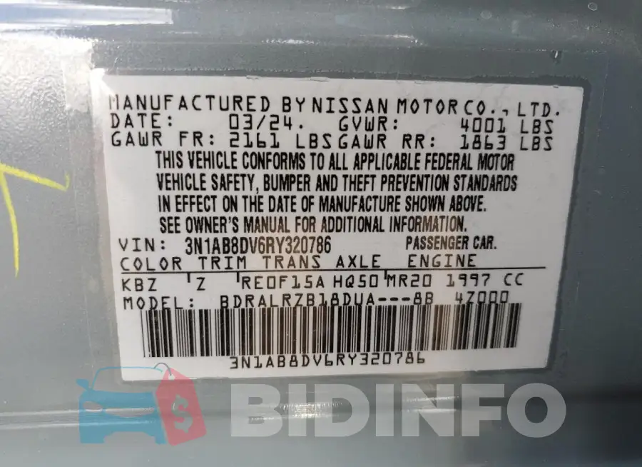 3N1AB8DV6RY320786 Photo# 12