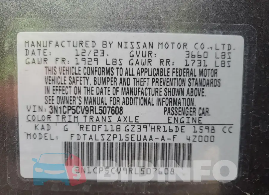 3N1CP5CV9RL507608 Photo# 14