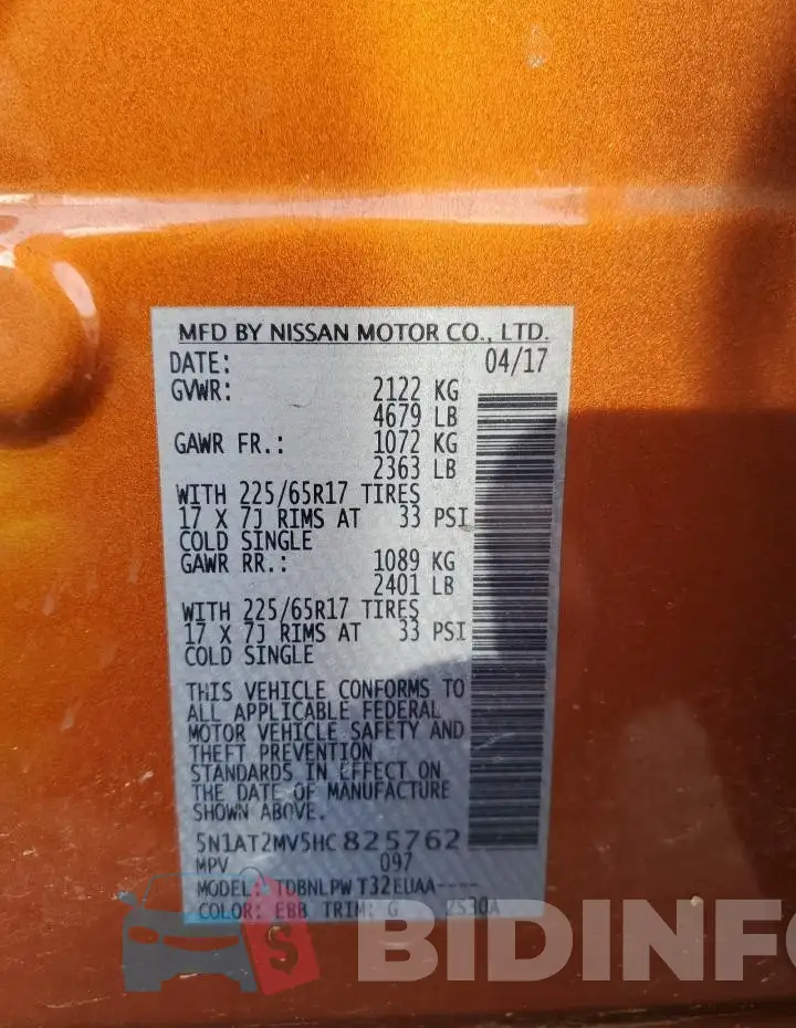 5N1AT2MV5HC825762 Photo# 13