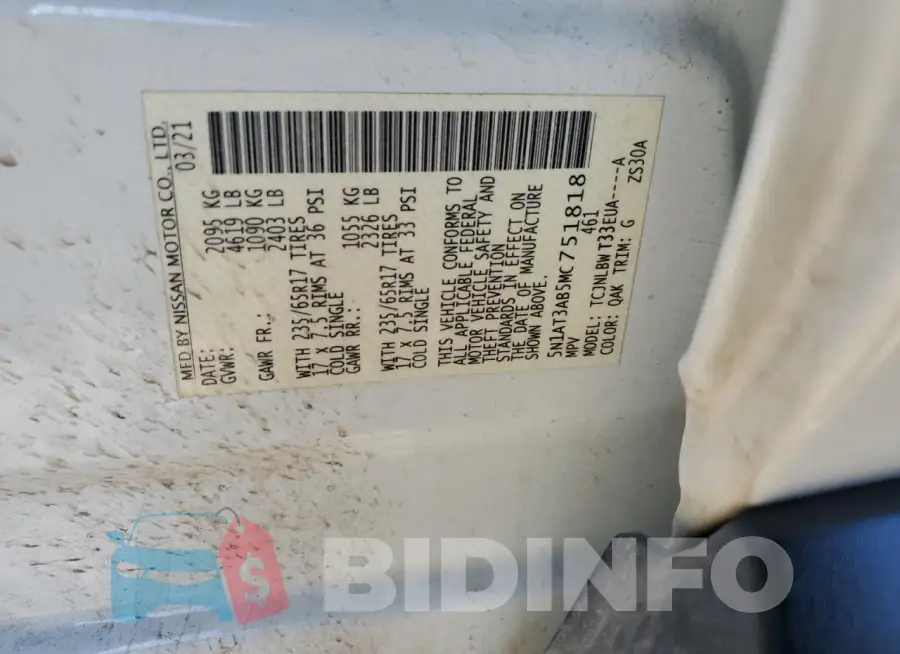 5N1AT3AB5MC751818 Photo# 13