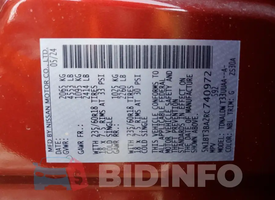 5N1BT3BA2RC740972 Photo# 12