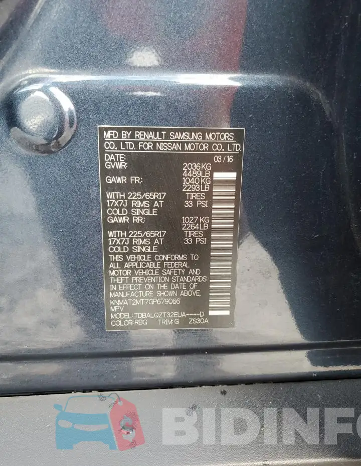 KNMAT2MT7GP679066 Photo# 13