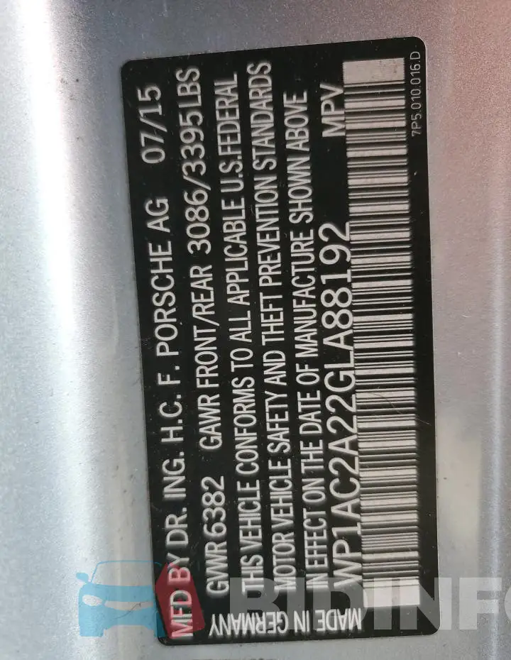 WP1AC2A22GLA88192 Photo# 14