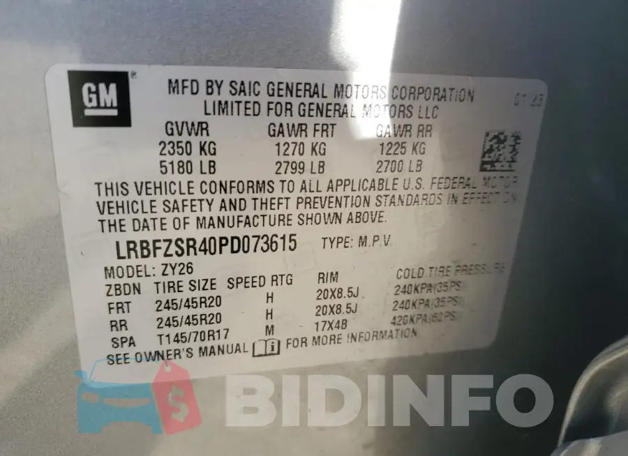 LRBFZSR40PD073615 Photo# 13