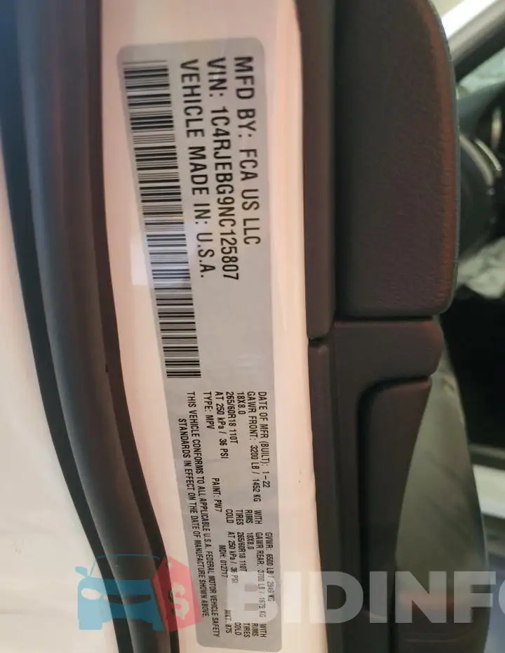 1C4RJEBG9NC125807 Photo# 13