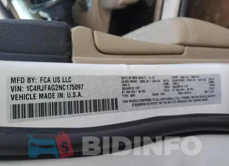 1C4RJFAG2NC175097 Photo# 13