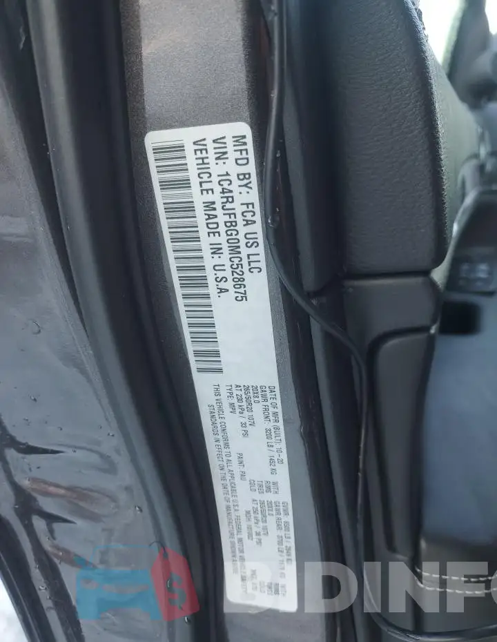 1C4RJFBG0MC528675 Photo# 13