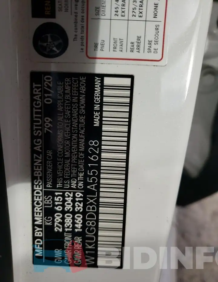 W1KUG8DBXLA551628 Photo# 13