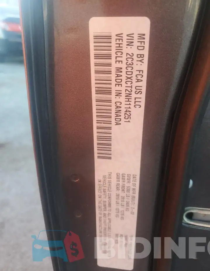 2C3CDXCT2NH114251 Photo# 12
