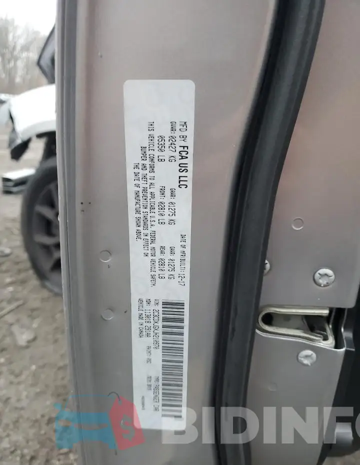 2C3CDXJGXJH210970 Photo# 12