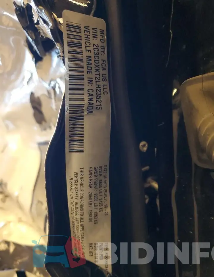 2C3CDXKT2LH235215 Photo# 12