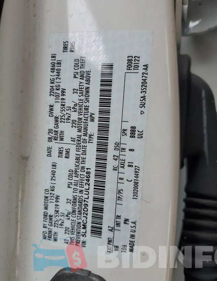 5LMCJ2D97LUL24681 Photo# 13