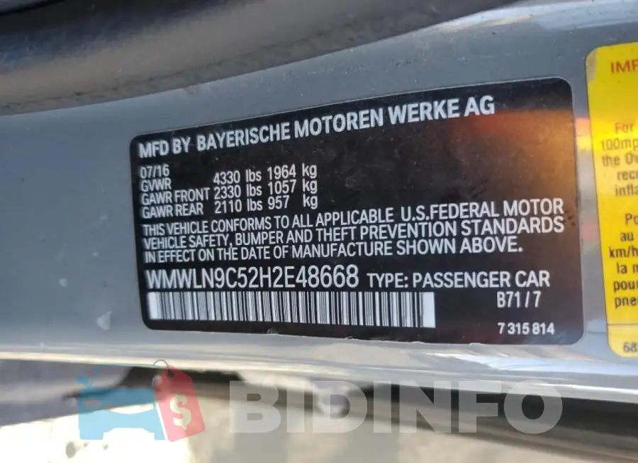 WMWLN9C52H2E48668 Photo# 14