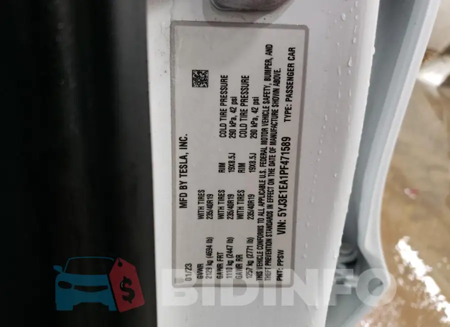 5YJ3E1EA1PF471589 Photo# 12
