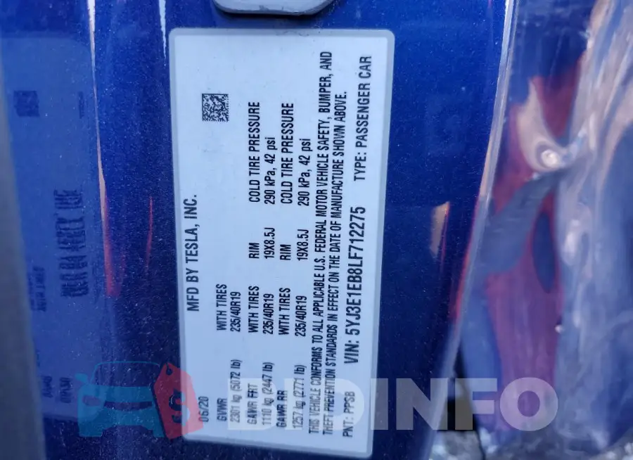 5YJ3E1EB8LF712275 Photo# 12