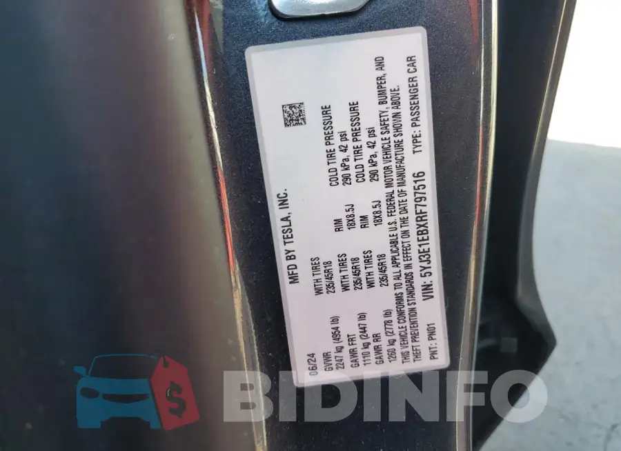 5YJ3E1EBXRF797516 Photo# 13