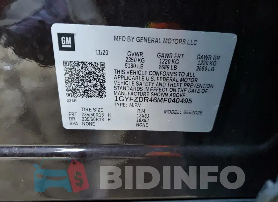 1GYFZDR46MF040495 Photo# 13