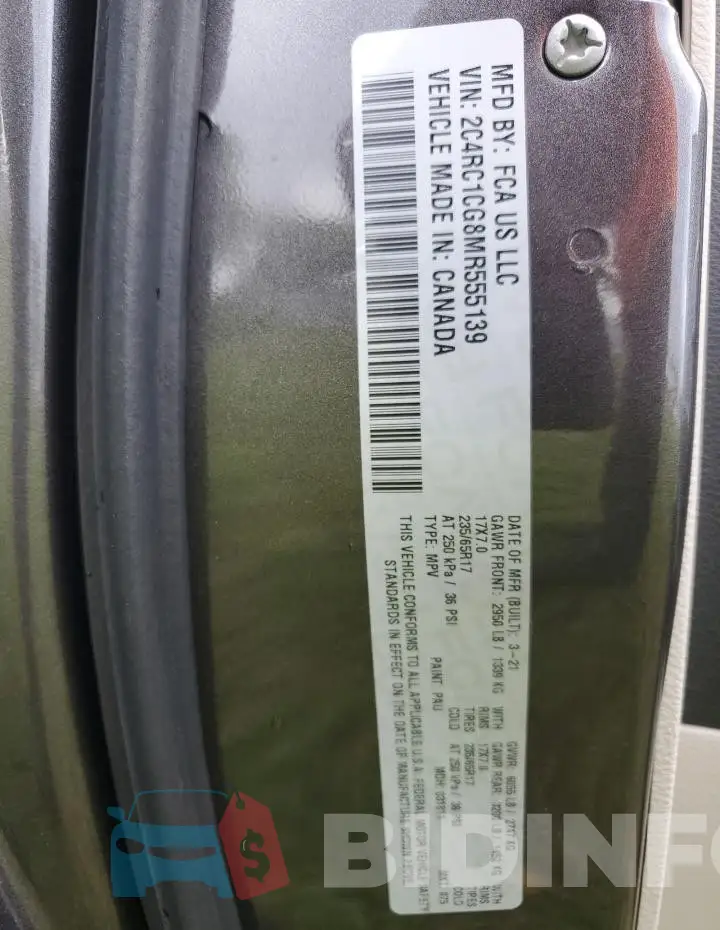 2C4RC1CG8MR555139 Photo# 13