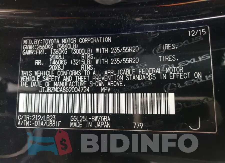 JTJBZMCA8G2004724 Photo# 13