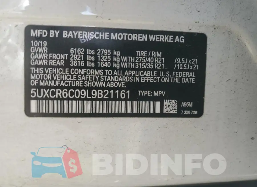 5UXCR6C09L9B21161 Photo# 13