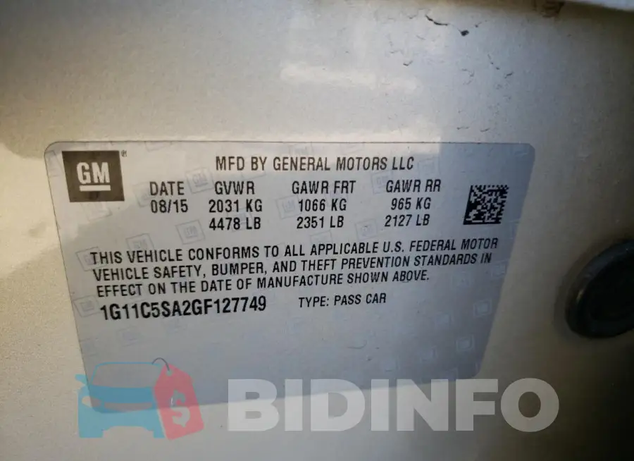 1G11C5SA2GF127749 Photo# 12