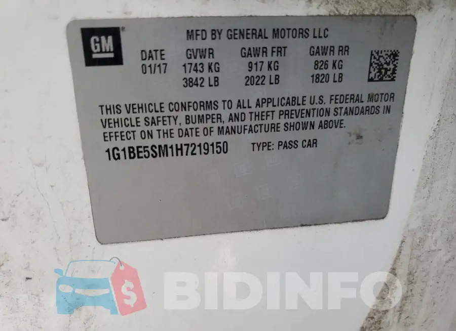1G1BE5SM1H7219150 Photo# 12
