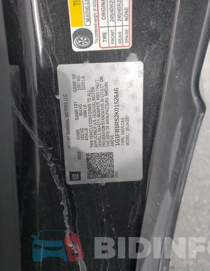 1G1FB1RS2K0152646 Photo# 12