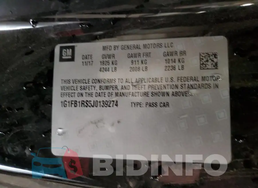 1G1FB1RS5J0139274 Photo# 12