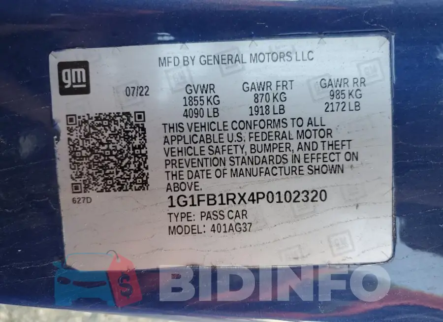 1G1FB1RX4P0102320 Photo# 12