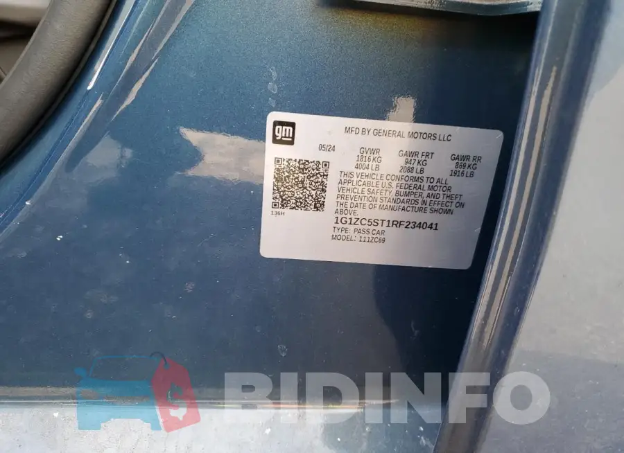 1G1ZC5ST1RF234041 Photo# 12