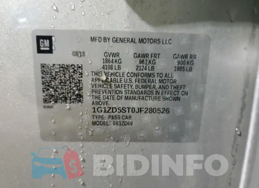1G1ZD5ST0JF280526 Photo# 12