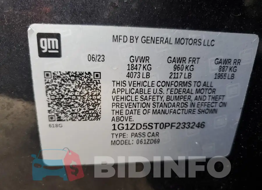 1G1ZD5ST0PF233246 Photo# 13