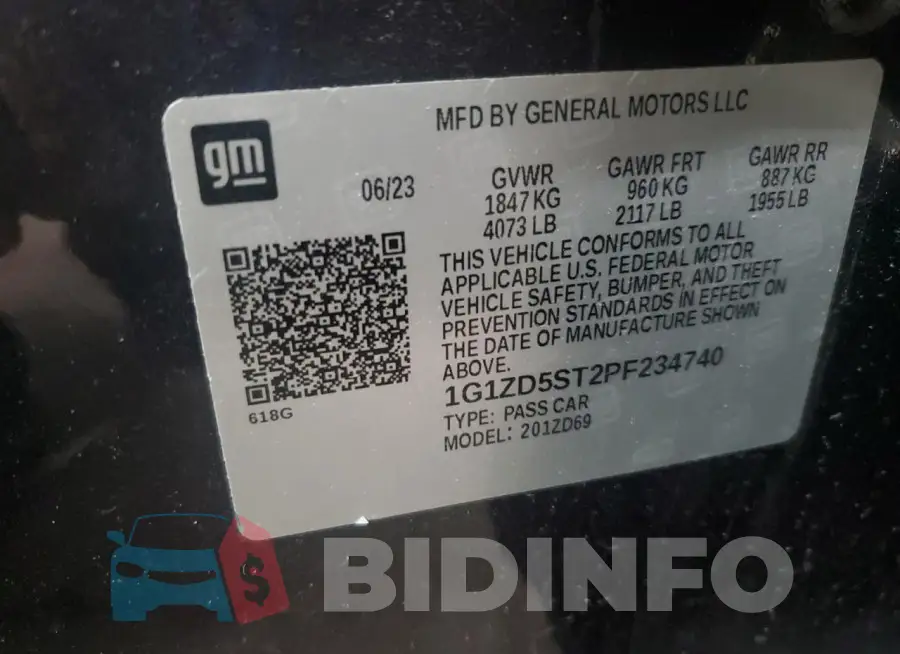 1G1ZD5ST2PF234740 Photo# 13